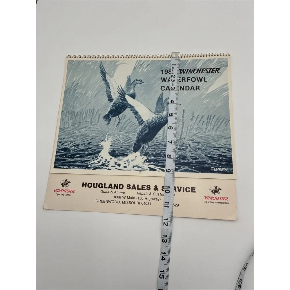 Vintage 1982 Winchester Waterfowl Calendar Ducks Ferrara Art Hougland Sales MO